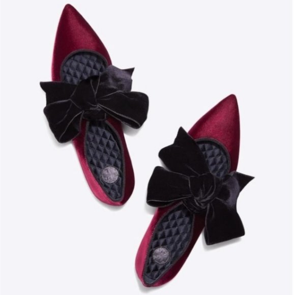 Tory Burch Shoes - Tory Burch Bordeaux Clara Flats Red Velvet Sz 7.5
